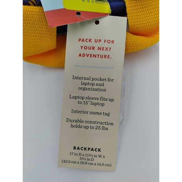 Cat & Jack Classic Kids' 17" Backpack Butterfly NWT but name written inside - Picture 3 of 5